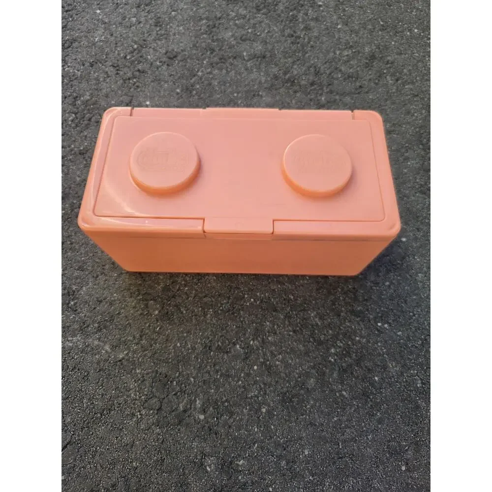 Vintage Chubs Stackables Baby Wipes Storage Container Peach Empty Lego Nursery